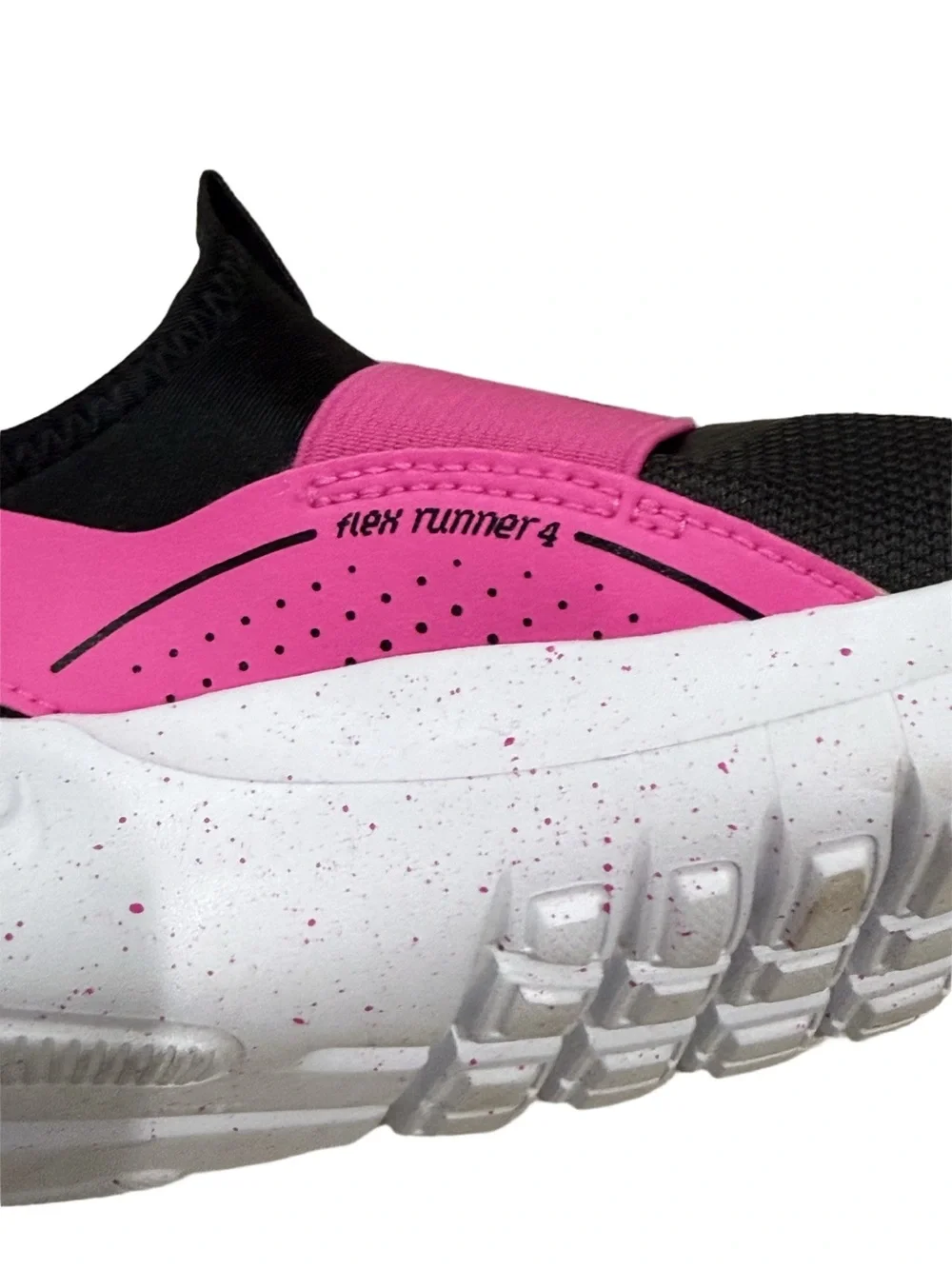 Nike Flex Runner 4 Toddler Sneakers Pink Black Slip On Shoes Size 11C
